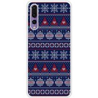 P20 Pro Blauwe kersttrui Beschermende siliconen hoes