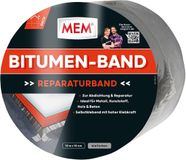 MEM Bitumentape, zelfklevende afdichtingstape, UV-bestendige beschermfolie, dikte: 1,5 mm, afmetingen: 10 cm x 10 m, kleur: loodgrijs