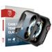 Rosso Tempered Glass met Hoesje Geschikt voor Apple Watch 4/5/6/SE 40MM - Screen Protector met Ingebouwde Bumper Case - Full Protect - Zwart