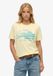 Superdry - T-shirt avec logo Vintage délavé - Femme - T-shirts - French Vanilla Yellow - Taille UK14/EU42