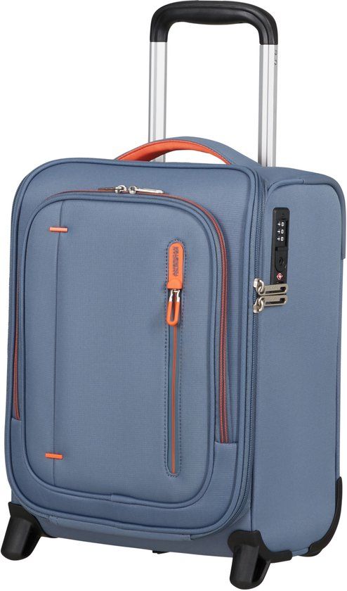 American Tourister trolley Cloudrider Upright Underseater TSA Stone Blue blauwgrijs 40cm