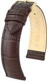 Hirsch Horlogeband Duke Donkerbruin Leer 22mm