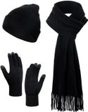 Merkloos Omgoods - 3-Delige Winterset met Muts, Sjaal en Handschoenen voor Volwassenen