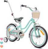 Sun Baby Heart Bike Fiets voor een meisje van 4 tot 6 jaar, 16 inch Mint