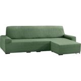 ECOMMERC3 Bankhoes voor chaise longue, kort hoekdeel rechts, elastisch, jacquard, chaise longue, groen, universele pasvorm, schuimrubber en antislip elastieken