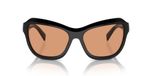 Prada Lunettes de soleil Femme Papillon Noir Orange 62mm
