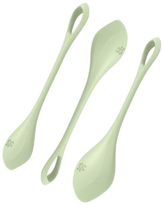 Satisfyer Yoni Power 2 Kegelballen - Groen - 3 stuks