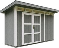 Timbela M902A-CAVERN STEEL - LP SmartSide Tuinhuis op houtbasis - 4 m² - 161x412xH239 cm - met vloer en verf