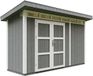 Timbela M902A-CAVERN STEEL - LP SmartSide Tuinhuis op houtbasis - 4 m² - 161x412xH239 cm - met vloer en verf