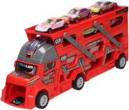 Lobbes Speelgoed BV Uitklapbare Autotransporter met Afschietfunctie - Rood