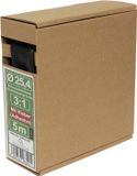 Quadrios 23CA182 Krimpkous met lijm Zwart 25.4 mm Krimpverhouding:3:1 5 m