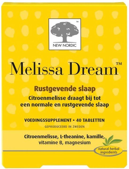New Nordic Melissa Dream - 40 tabletten - Vegan - Citroenmelisse - Rustgevende slaap