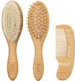Meyco Baby Uni Kapset - Bamboe - Natural - 3-delig