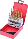 KS Tools 330.4610 Jeu de forets hélicoïdaux HSS TiN dans un coffret en acier, 19 pièces, 1-10mm