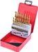 KS Tools 330.4610 Jeu de forets hélicoïdaux HSS TiN dans un coffret en acier, 19 pièces, 1-10mm