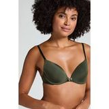 Hunkemöller Dames Lingerie Voorgevormde beugel bh Plunge - Groen - maat C80