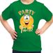 Bellatio Decorations Verkleed shirt meisjes - Party Time - groen - carnaval - voor kinderen 122/128