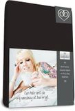 Bed-Fashion jersey hoeslaken Zwart - 90 x 220 cm - Zwart