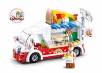 Sluban Girls Dream Pizza Wagen bouwspeelgoed kinderen vanaf 6 jaar – Constructiespeelgoed modelbouw – bouwdoos met 156 bouwstenen en 5 minifiguren – M38-B0993D