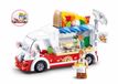 Sluban Girls Dream Pizza Wagen bouwspeelgoed kinderen vanaf 6 jaar – Constructiespeelgoed modelbouw – bouwdoos met 156 bouwstenen en 5 minifiguren – M38-B0993D