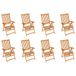vidaXL Tuinstoel Terras Teak 8 stuks