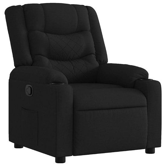 vidaXL Fauteuil verstelbaar stof zwart