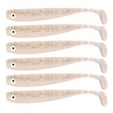 Zanderbait 6 stuks 12 cm paars glitter visaas kunstaas