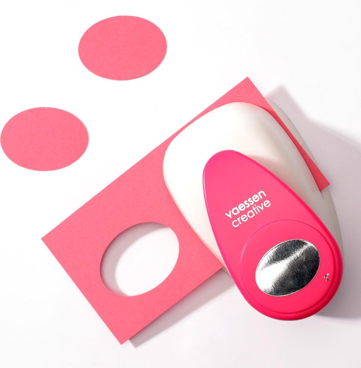 Vaessen Creative Pons - Figuurpons Ovaal - Formaat XL - wit