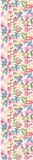 Ambiance Sticker Vliesbehang voorgelijmd rol behang bloemen en mussen decoratieve lijm - 1 rol H 300 x B 60 cm