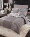 Sleepdown Caprice Glitz Stripe Waves omkeerbare print Bryony dekbedovertrek - dubbel (200 cm x 200 cm)