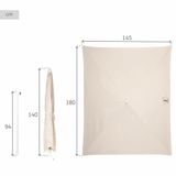 AKTIVE Parasol Aktive 180 x 220 x 145 cm Donkergrijs