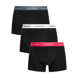 Calvin Klein Heren Boxershorts Trunks ICON Cotton Stretch 3-Pack Effen Zwart - Maat S