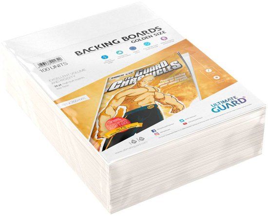 Ultimate Guard Comic Backing Boards (100) - Golden Size