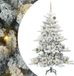 vidaXL - Kunstmatige - Hinged - Kerstboom - Wit - 150 - cm - PVC - en - Staal