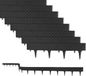 BigDean 12,8 meter grasmaatrand met 16 elementen van 80 cm - Flexibel kunststof in rieten design - Tuinrand, borderafscheiding, borderpalen - 9,5 cm hoog