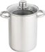 Haushalt RVS Aspergepan met Glazen Deksel - RVS - 21 cm - 4 Liter - Ook Inductie