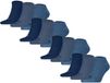 Puma Sokken Sneaker Plain 12P Denim Blauw Maat 35-38 Unisex Katoen/Polyamide/Polyester 12 paar