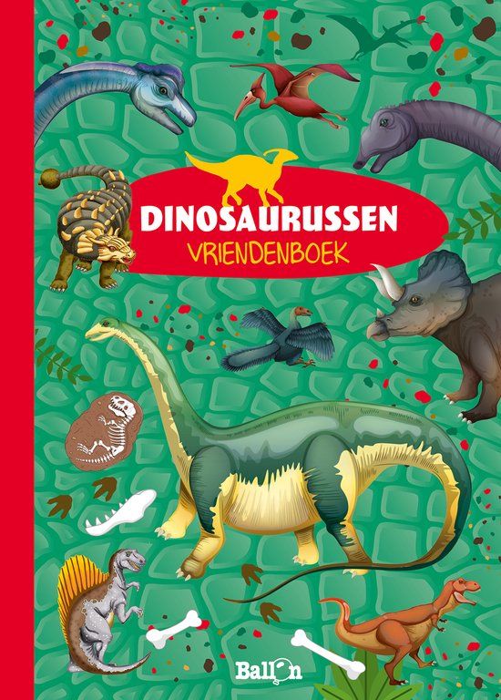 Merkloos Ballon Kids Vriendenboek Dinosaurussen 4+