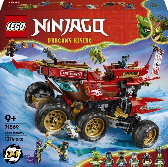 LEGO NINJAGO Land-Bounty Bouwpakket met Truck Speelgoed voor Kinderen 71869