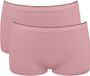 Sloggi Women GO Sense Short (2-pack) - dames boxer - oudroze
