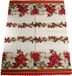 Gerimport Kerst thema print tafelkleed van 150 x 250 cm - Kerstbloemen print in ecru/groen/rood