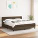Maison Exclusive - Lit boxspring avec matelas, marron foncé, 180 x 200 cm, tissu