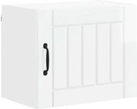 vidaXL Wandkast LUCCA Hoogglans Wit Bewerkt Hout 50 x 31 x 40 cm