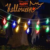 Ibenzoa® Decoratieve LED-lichtslinger met 20 spooklampjes voor Halloween en Feestdagen