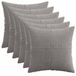 vidaXL - Kussensloop - 6 stuks - ALMELO - Lichtgrijs - 30 x 30 cm - corduroy