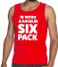 Bellatio Decorations Shoppartners Bv Ik werk aan mijn SIX Pack tekst tanktop / mouwloos shirt rood heren - heren singlet L