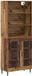 vidaXL Highboard Oud Hout 69,5 x 32,5 x 180 cm Bewerkt hout