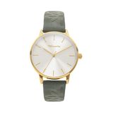 Tamaris Dameshorloge met Lederband – Runde schlichte horloge voor dames 36 mm