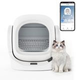 Kein Marken-/Fanartikel Intelligente kattenbak, 68 liter, bediening via app, 8 liter afvalbak, geurbox, infrarood veiligheidssensor, geschikt voor 1-2 katten, zelfreinigend.