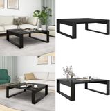 vidaXL Table basse Chêne noir 100 x 100 x 35 cm Bois transformé